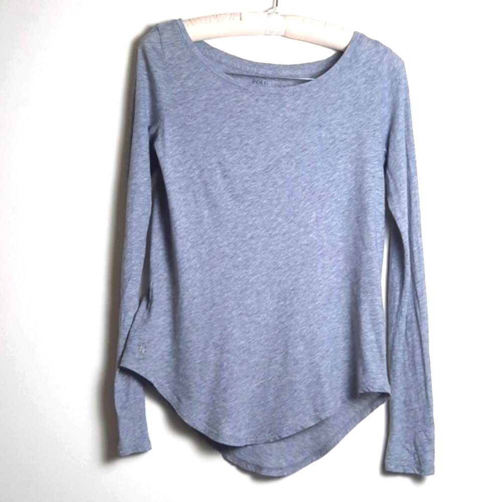 Polo Ralph Lauren 100% Pima Cotton Long Sleeve T-shirt, Heather Gray, XS
